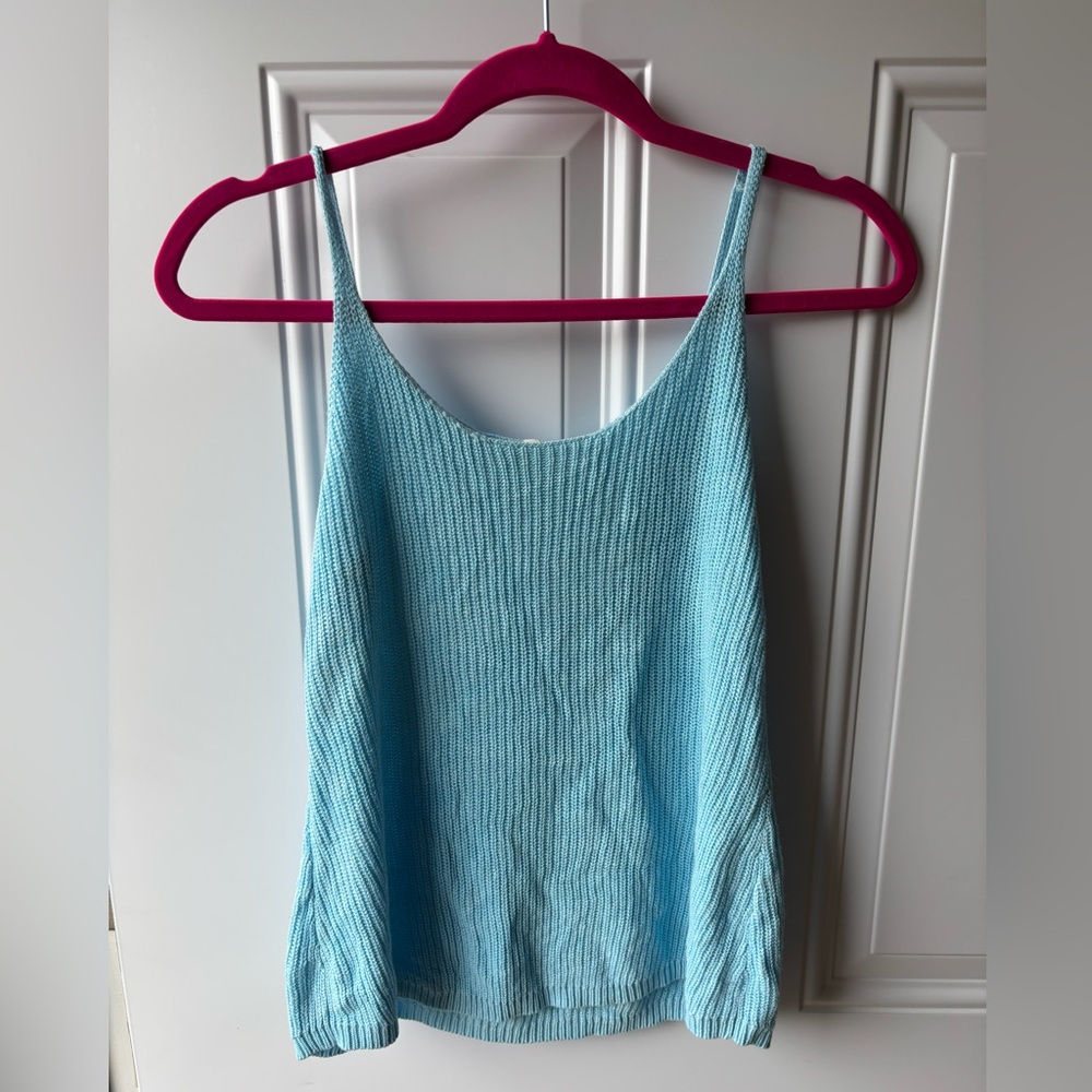Light Blue Knit Women's Top